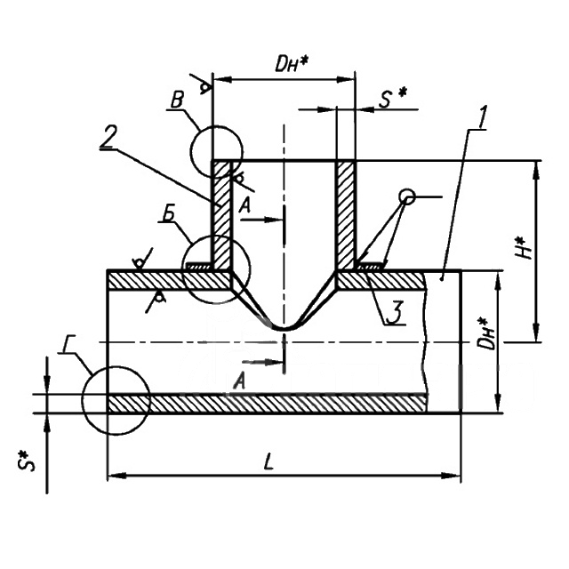 Сварка тройника чертеж